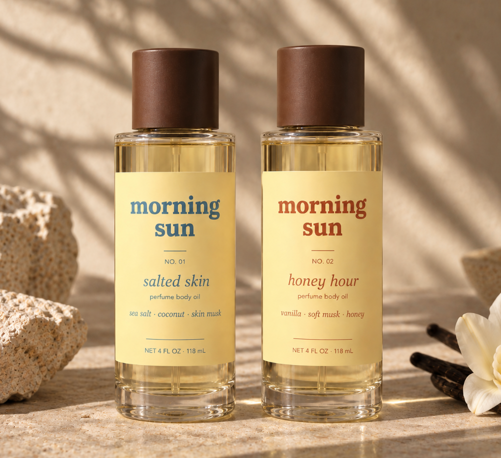The Pair: Salted Skin and Honey Hour perfume body oils gift set